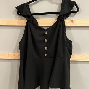 Black Peplum Top